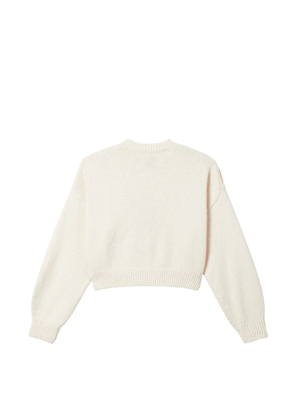 Musium Div. graphic-print button-shoulder sweater Wit