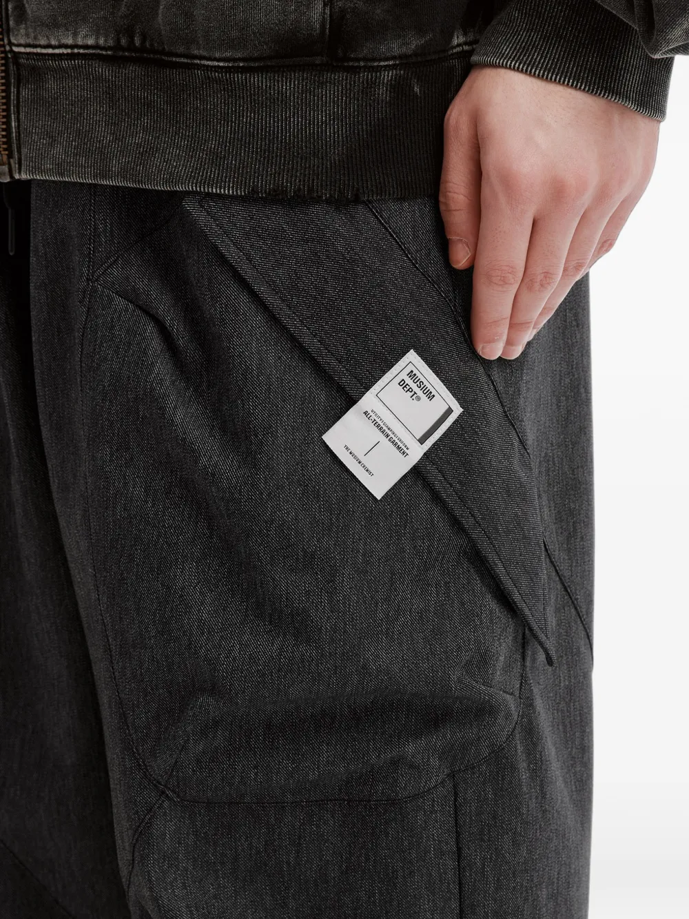 Musium Div. Cargo broek met vlakken Zwart