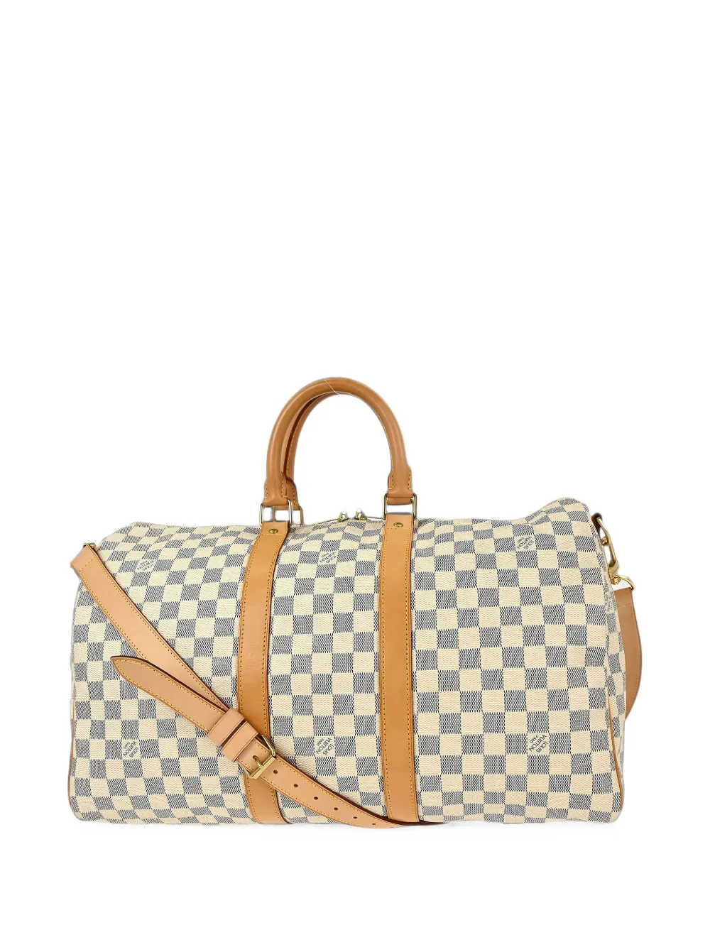 Louis Vuitton Pre-Owned 2009 45 Damier Azur Keepall Bandoulière holdall - Bianco