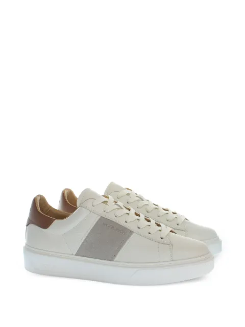 Woolrich logo-print leather sneakers
