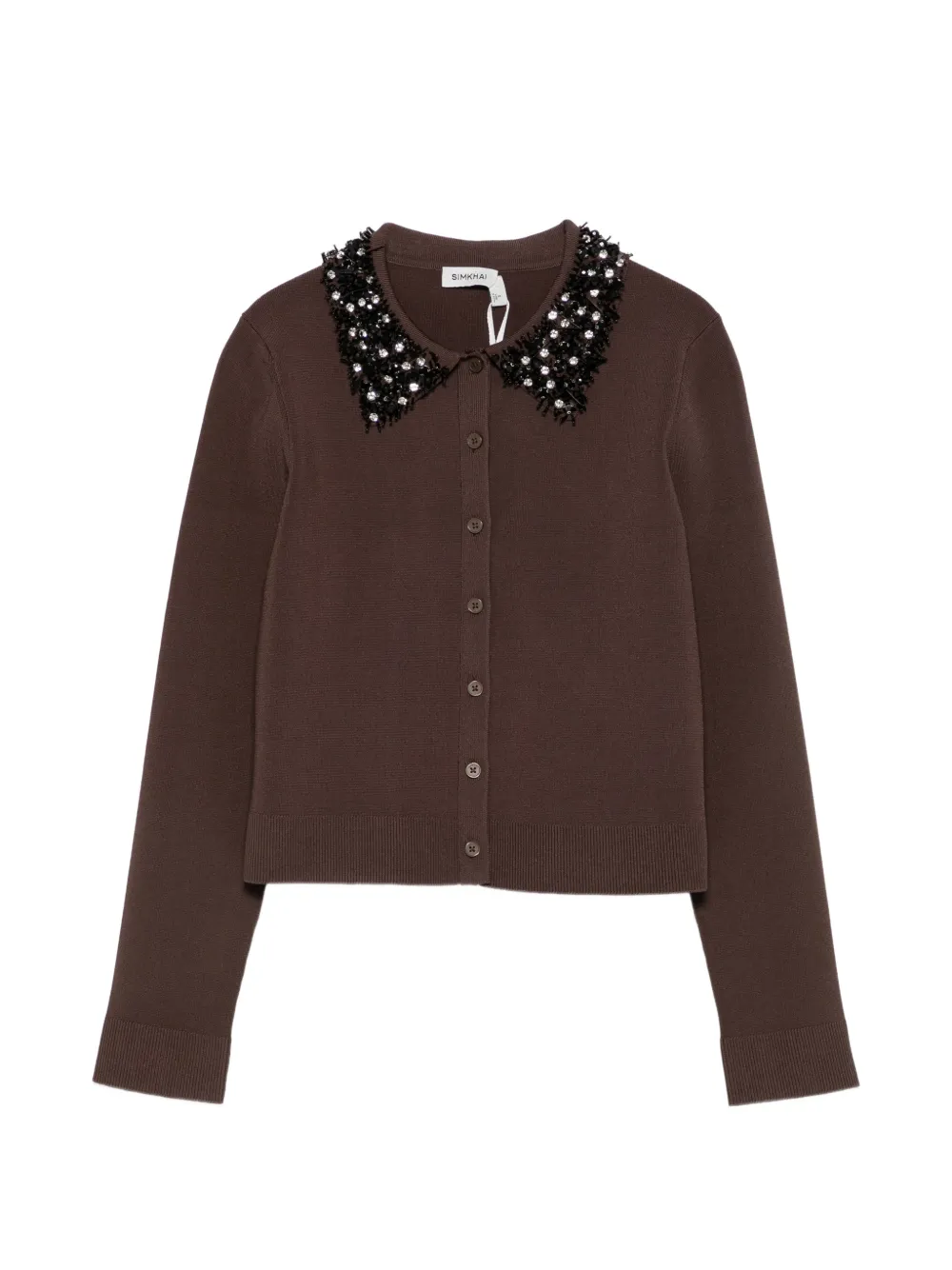 SIMKHAI embellished-collar cardigan Bruin
