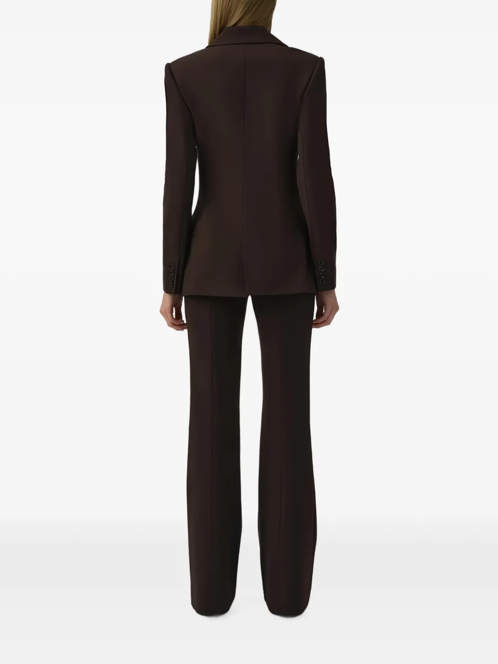 SIMKHAI Surabhi blazer met puntige revers Bruin