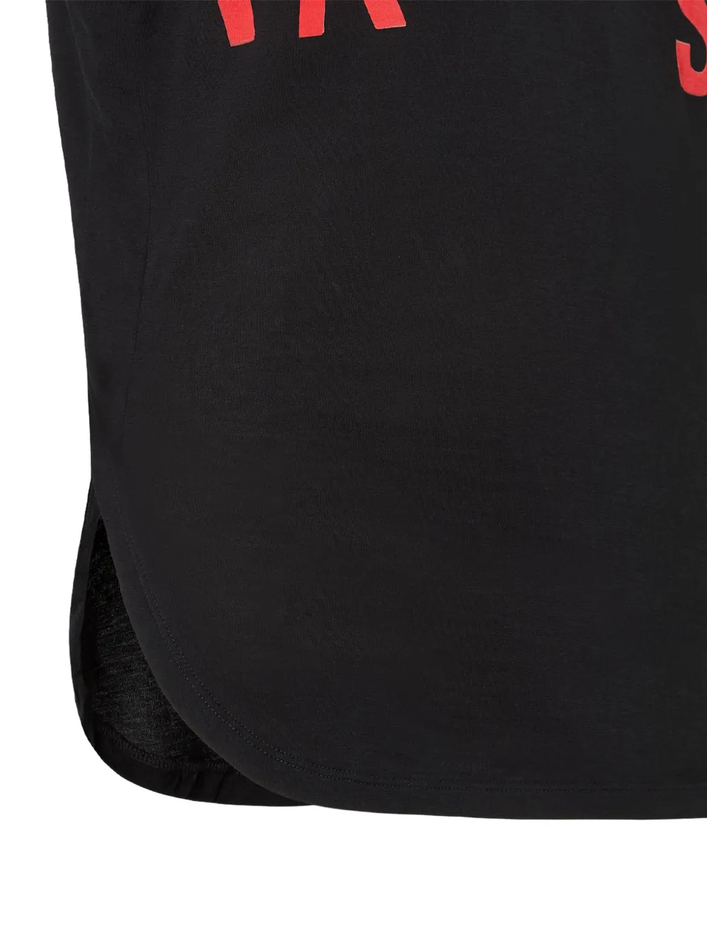 FENDI black cotton T-shirt with Favoloso print Zwart