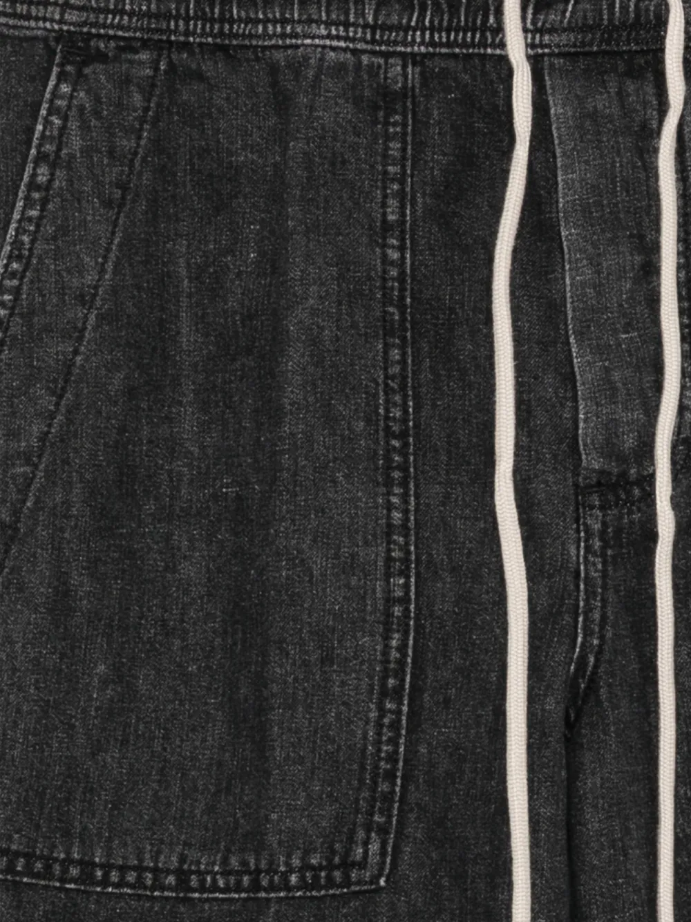James Perse drawstring denim shorts Zwart