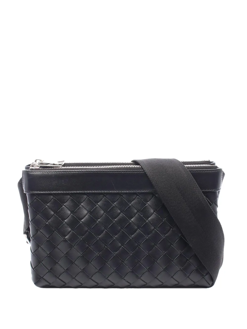 Bottega Veneta Pre-Owned 2012-2026 Nappa Intrecciato crossbody bag - Schwarz
