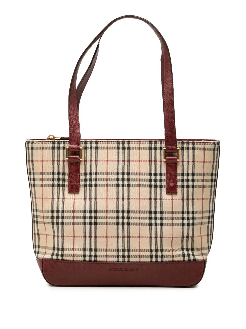 Burberry Pre-Owned 2000-2017 House Check Canvas shoulder bag - Neutrals