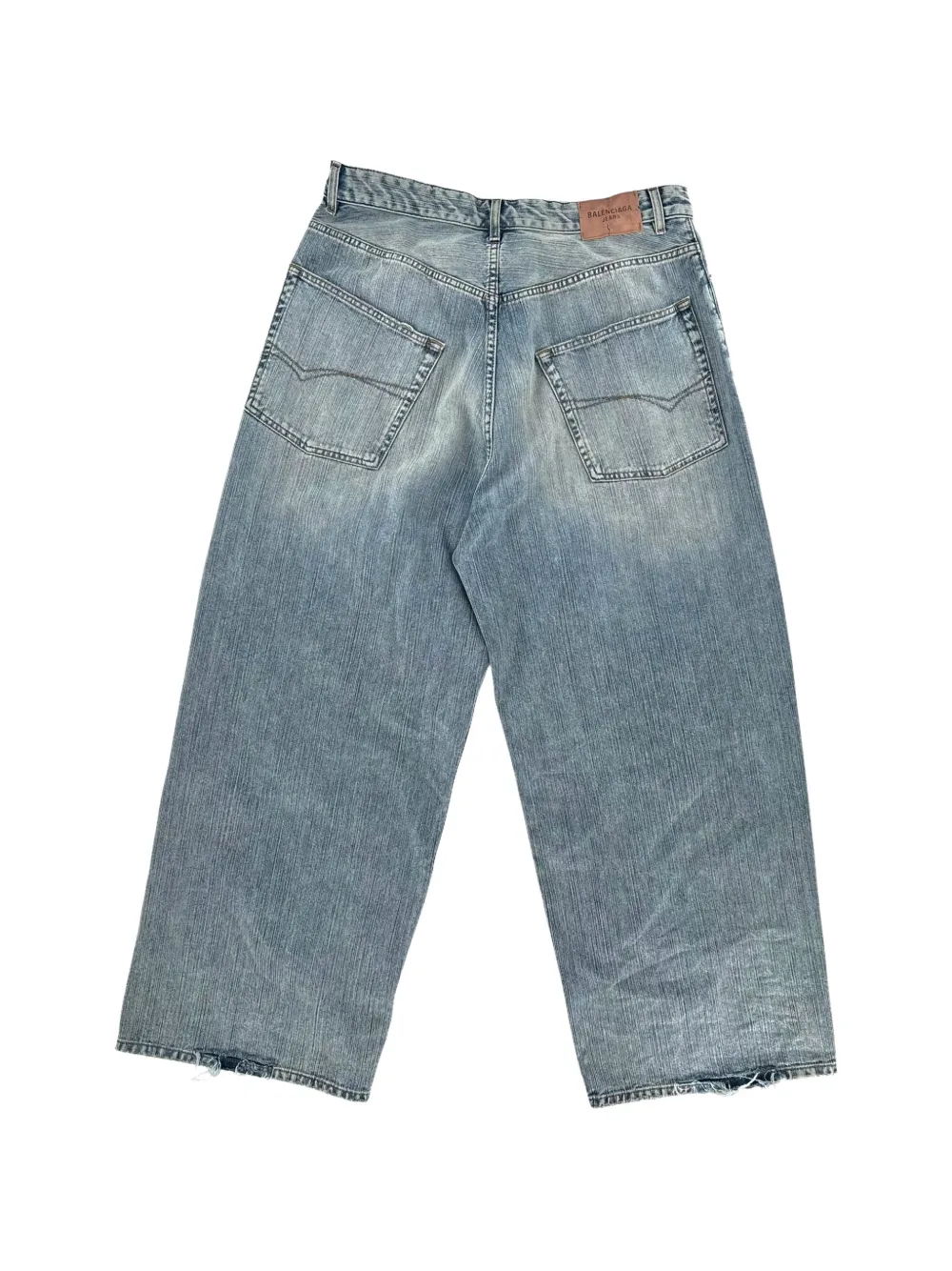 Balenciaga faded wide-leg jeans Blauw