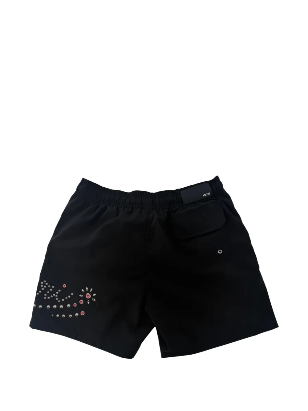 AMIRI logo-studded drawstring shorts Zwart