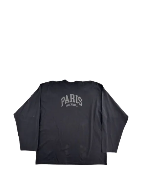 Balenciaga Cities Paris mock-neck long sleeve T-shirt