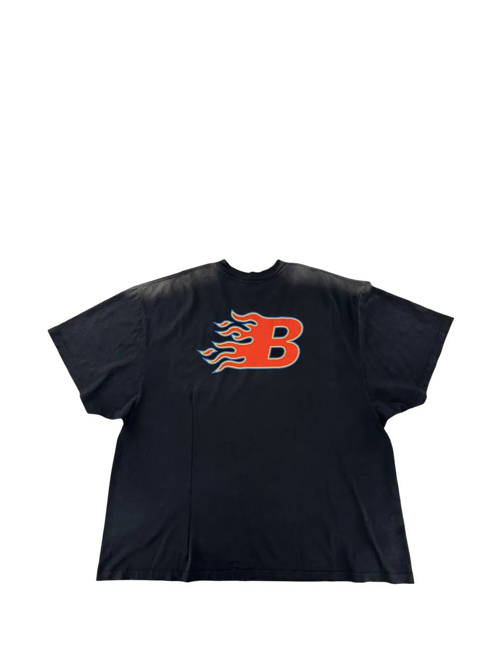 Balenciaga T-shirt met vlammenprint Zwart