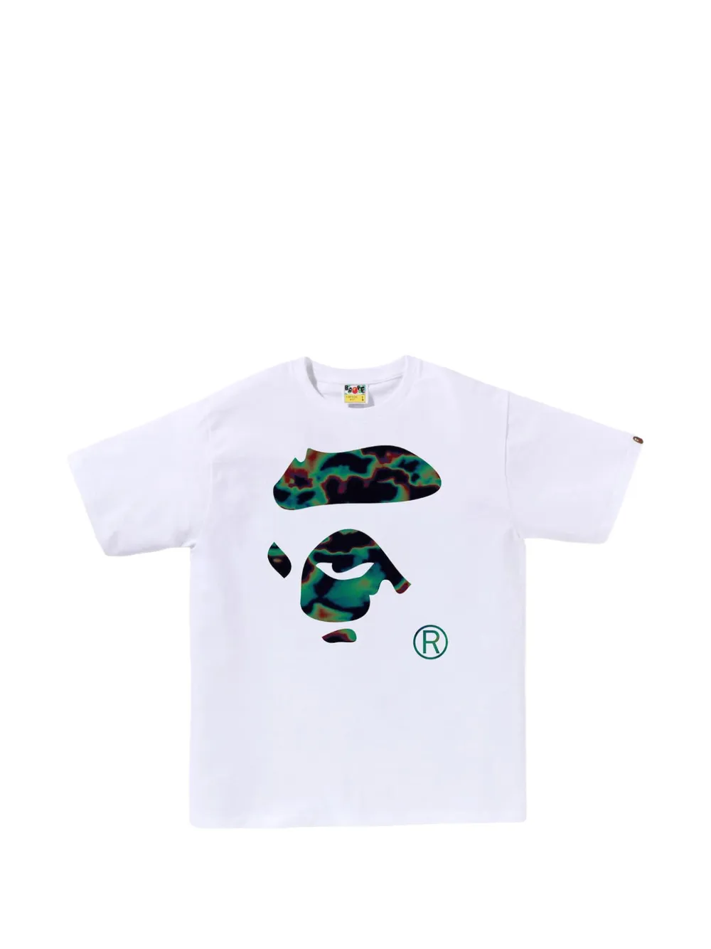 A BATHING APE Thermography Ape Face T-shirt Wit