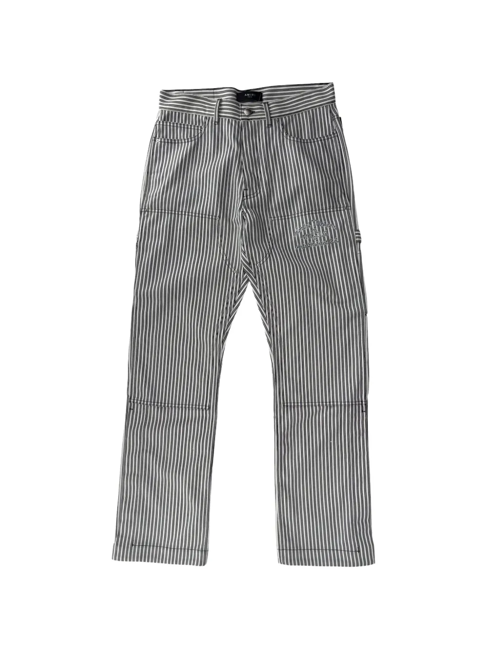AMIRI Motors hickory-stripe jeans Wit