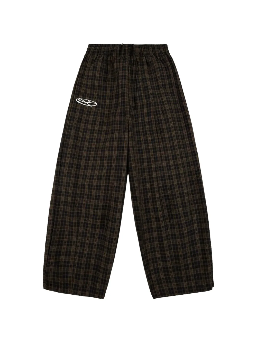 Boredom Kills plaid track pants - Marrone
