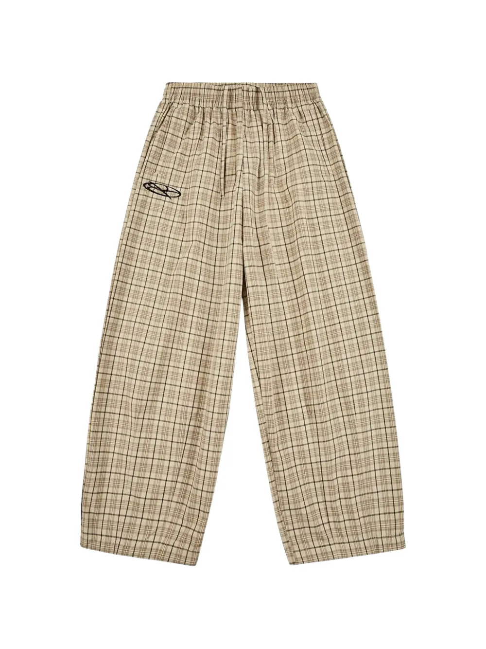 Boredom Kills plaid-pattern track pants - Toni neutri