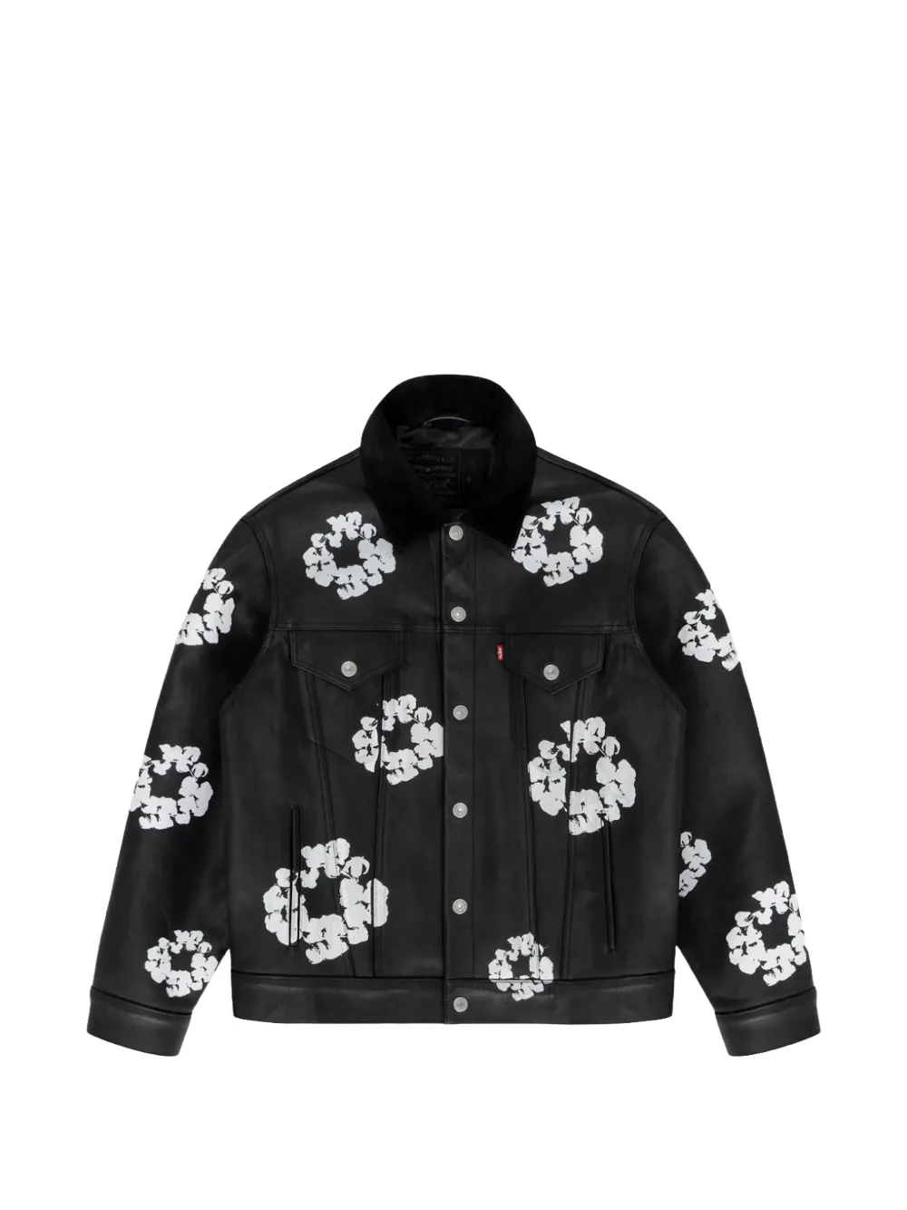 Denim Tears x Levi's Cotton Wreath leather jacket - Nero