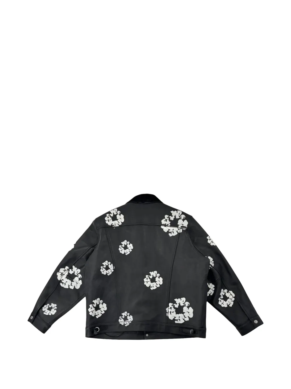 Denim Tears x Levi's Cotton Wreath leren jack Zwart