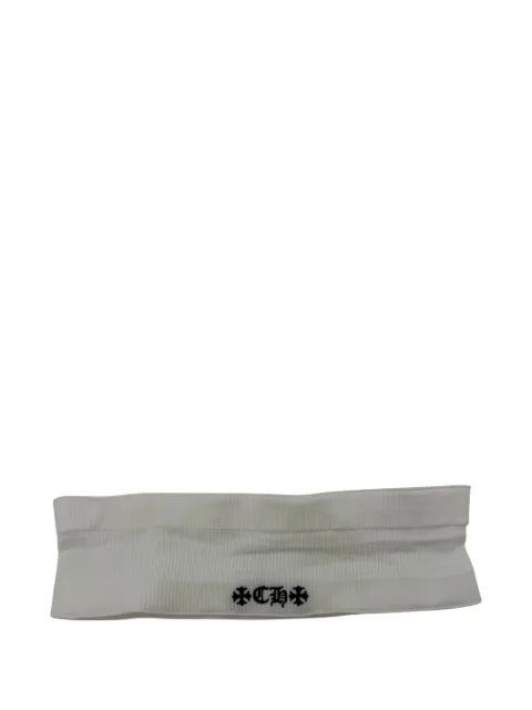 Chrome Hearts logo-embroidered ribbed headband
