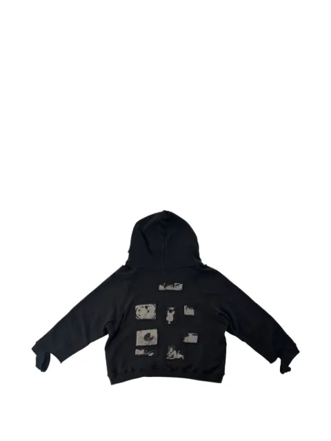 Enfants Riches Déprimés Shrunken Patch distressed-effect hoodie