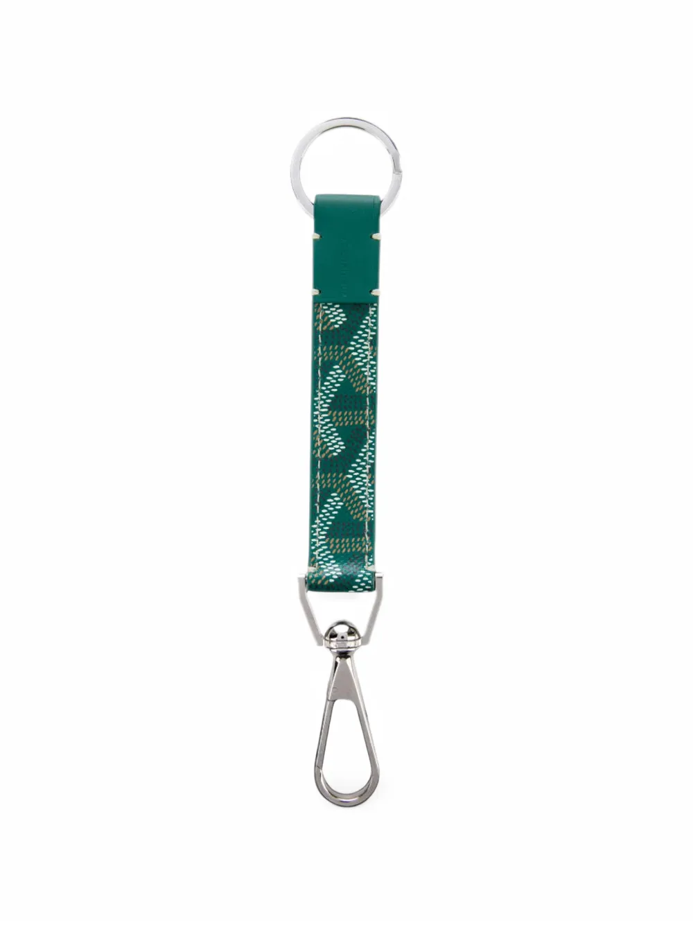 Pre-owned Goyard Mousqueton Keychain In Green