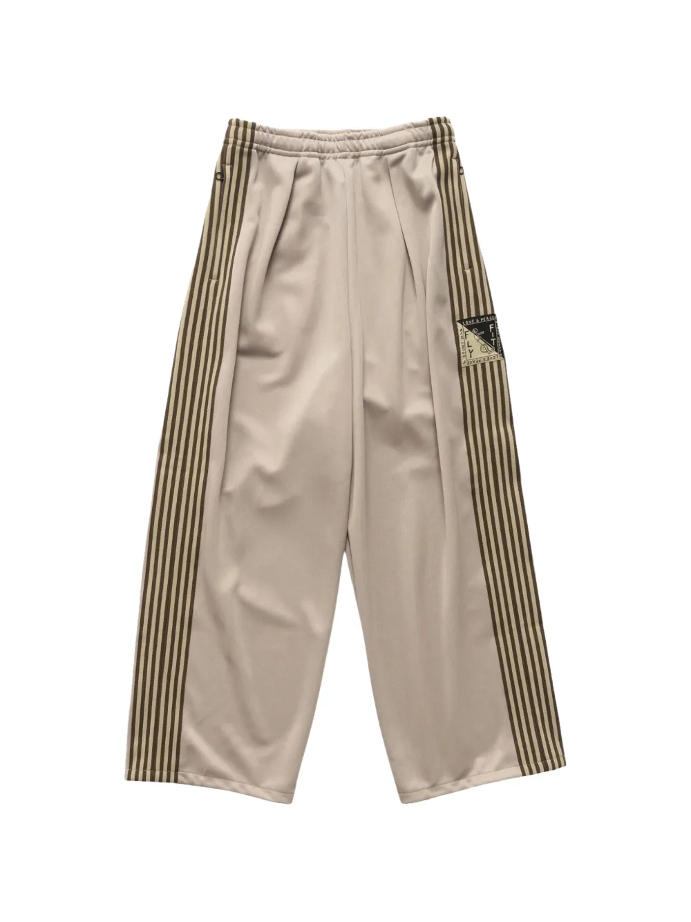 KAPITAL Stantman side-stripe track pants - Toni neutri