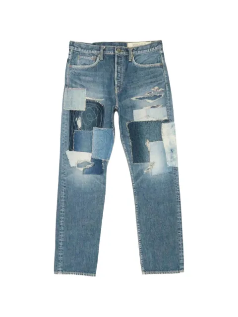 KAPITAL Monkey Cisco patchwork straight-leg jeans