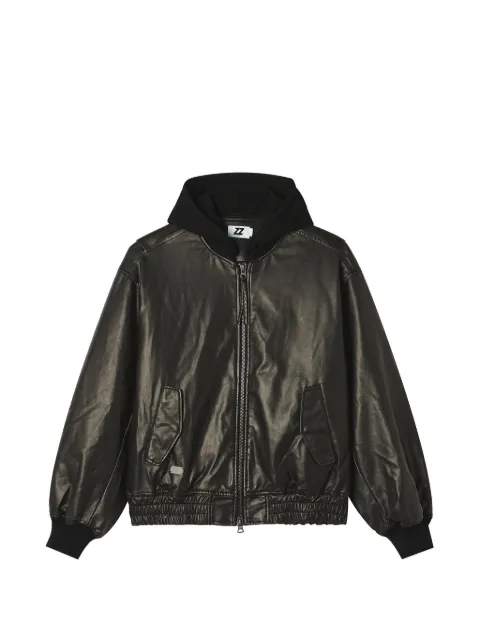 izzue hooded bomber jacket