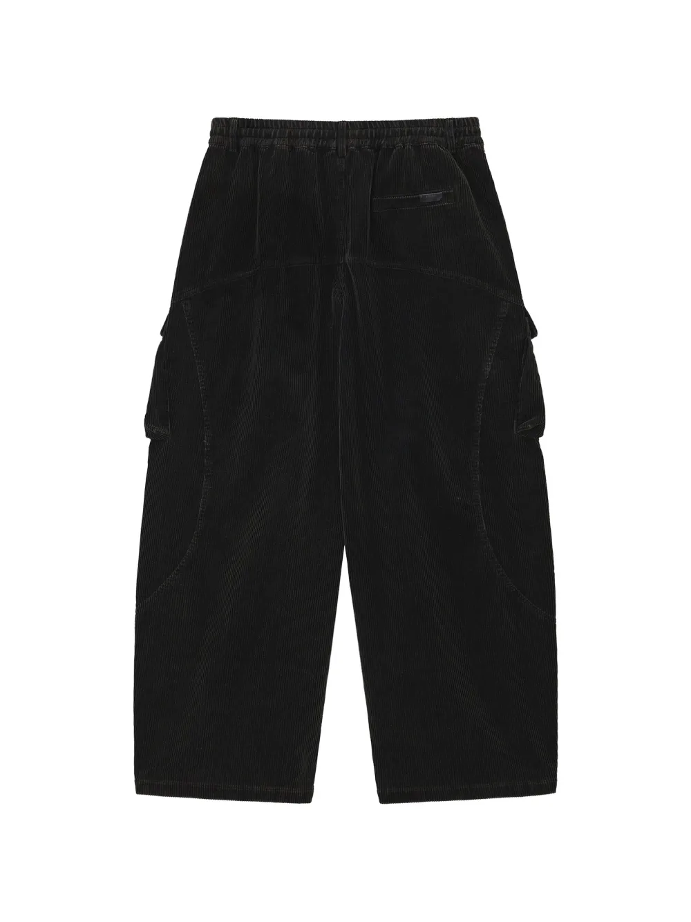 Musium Div. corduroy panelled cargo pants Zwart