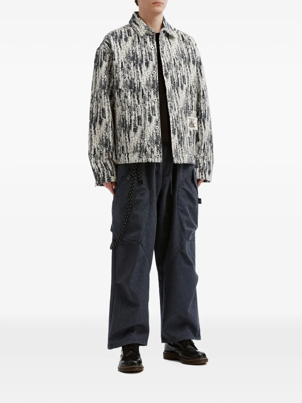 Musium Div. Jack met abstracte print Beige