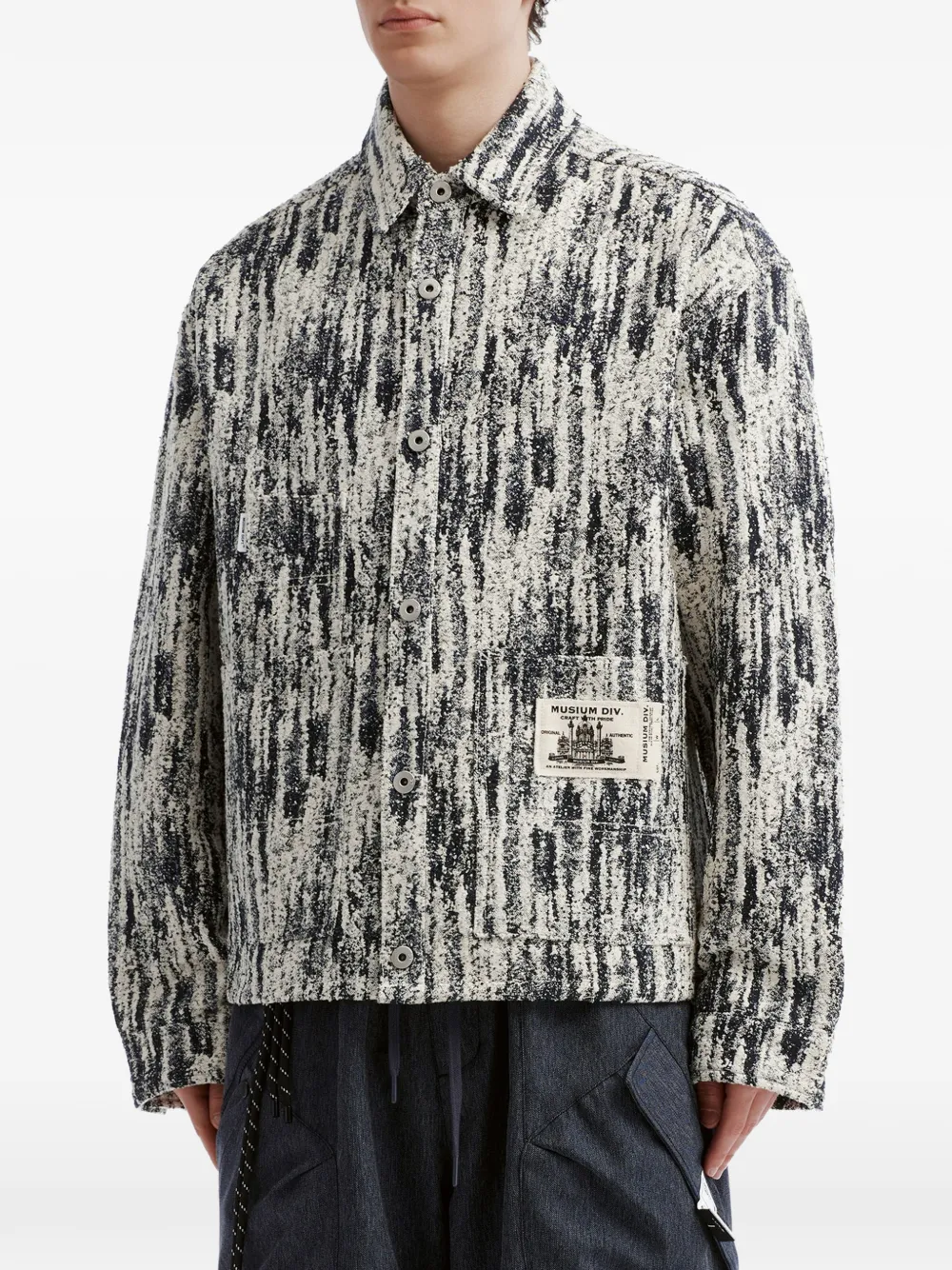 Musium Div. Jack met abstracte print Beige