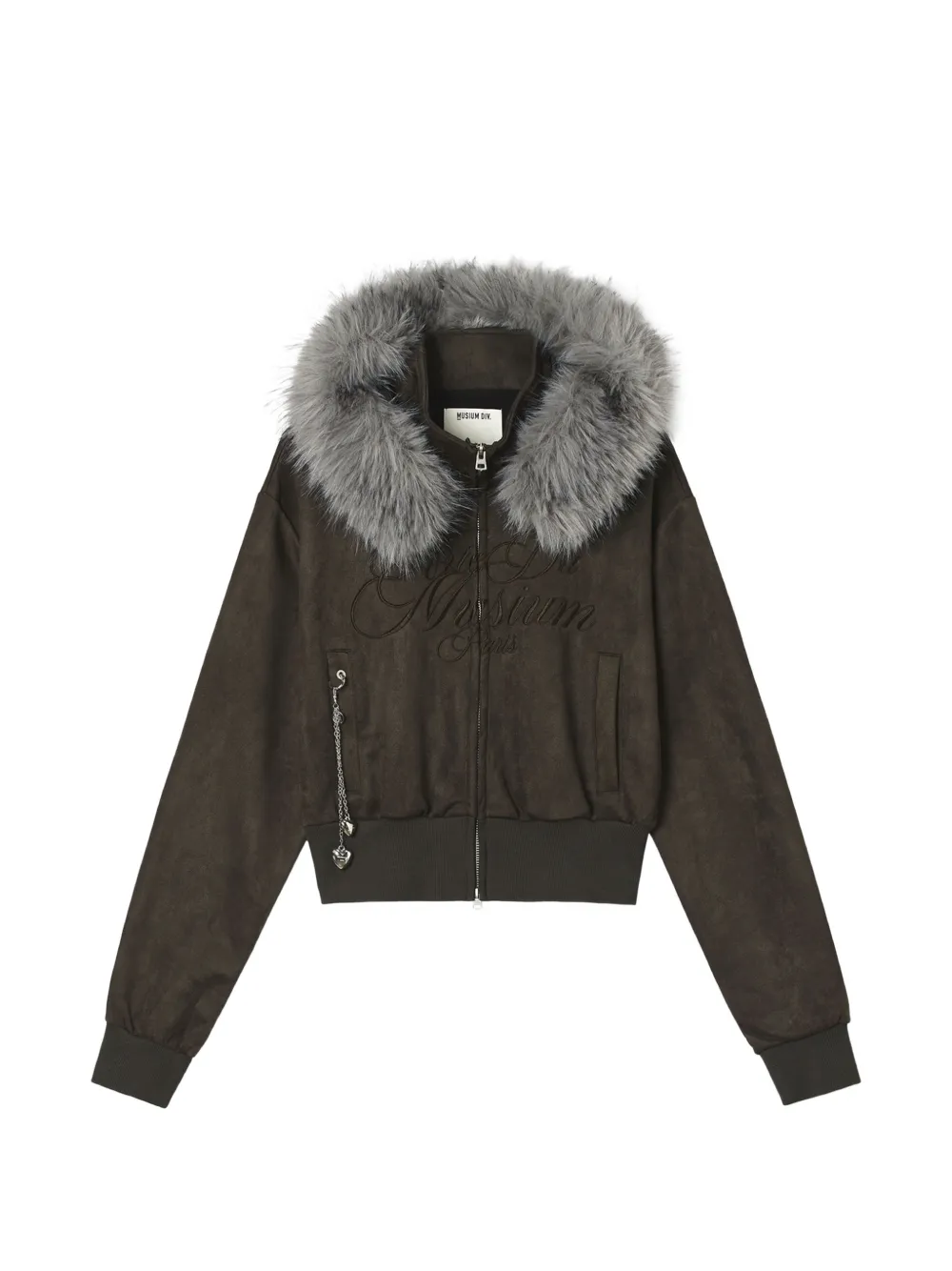 Musium Div. Cropped Hooded Jacket In Brown