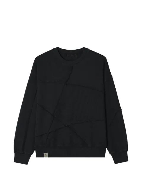 FIVE CM patchwork raw-edge sweatshirt