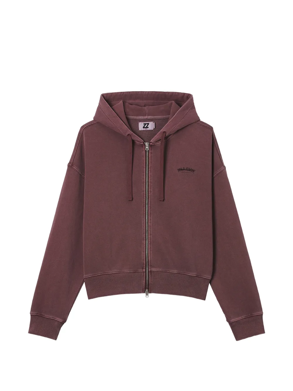izzue logo-embroidered zip-up hoodie - Rouge izzue logo-embroidered zip-up hoodie - Rouge