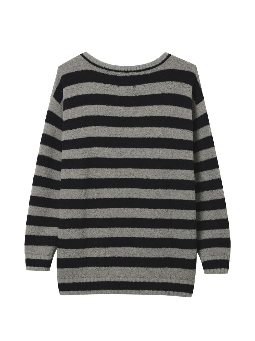 izzue striped lace-up sweater Grijs