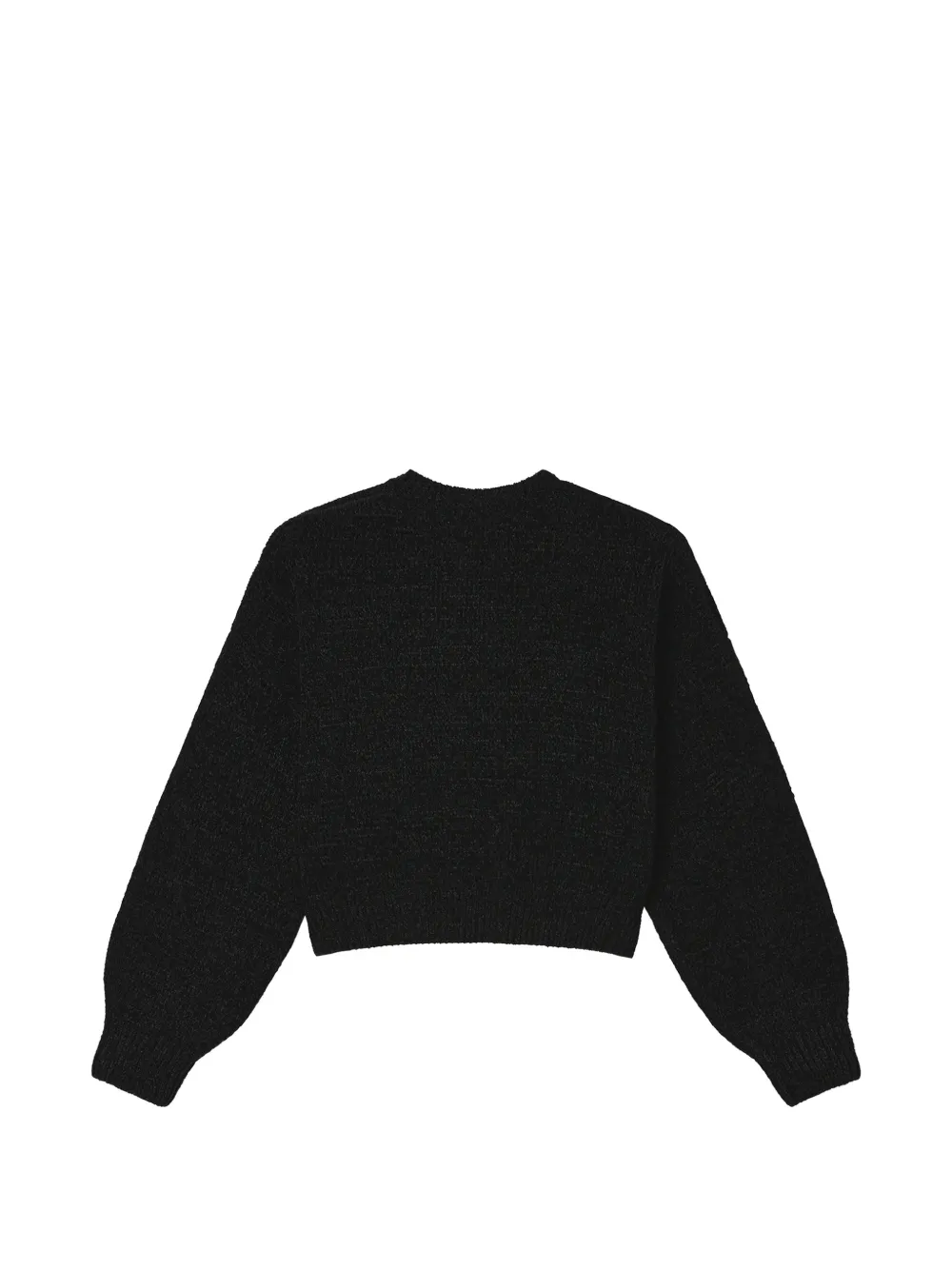 Musium Div. button-detail intarsia-knit sweater Zwart