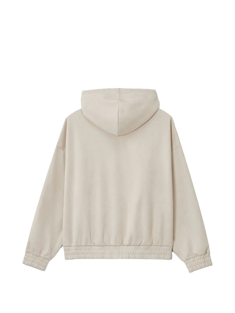 izzue logo-print cotton hoodie Beige