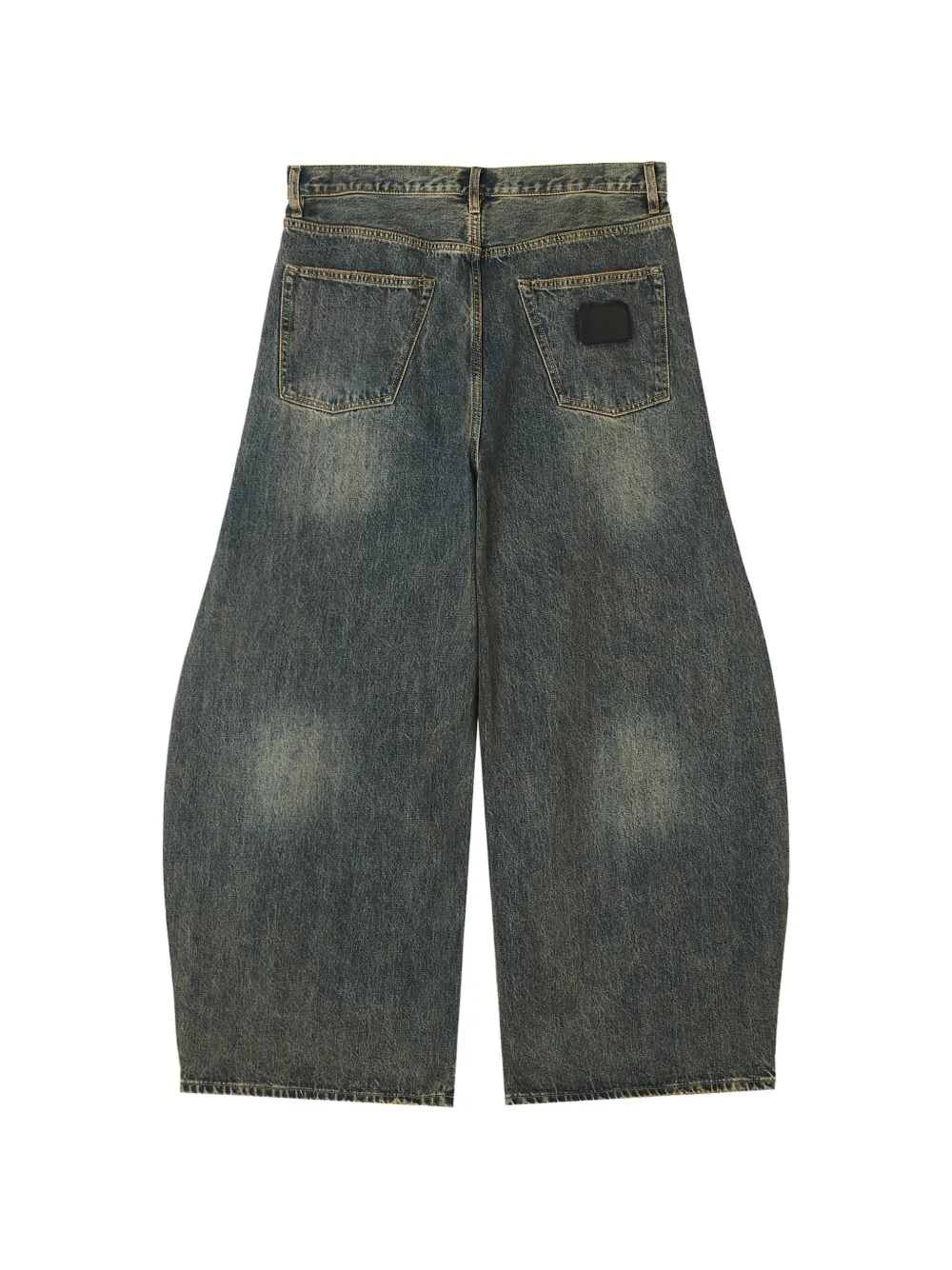 izzue panelled wide-leg jeans Blauw