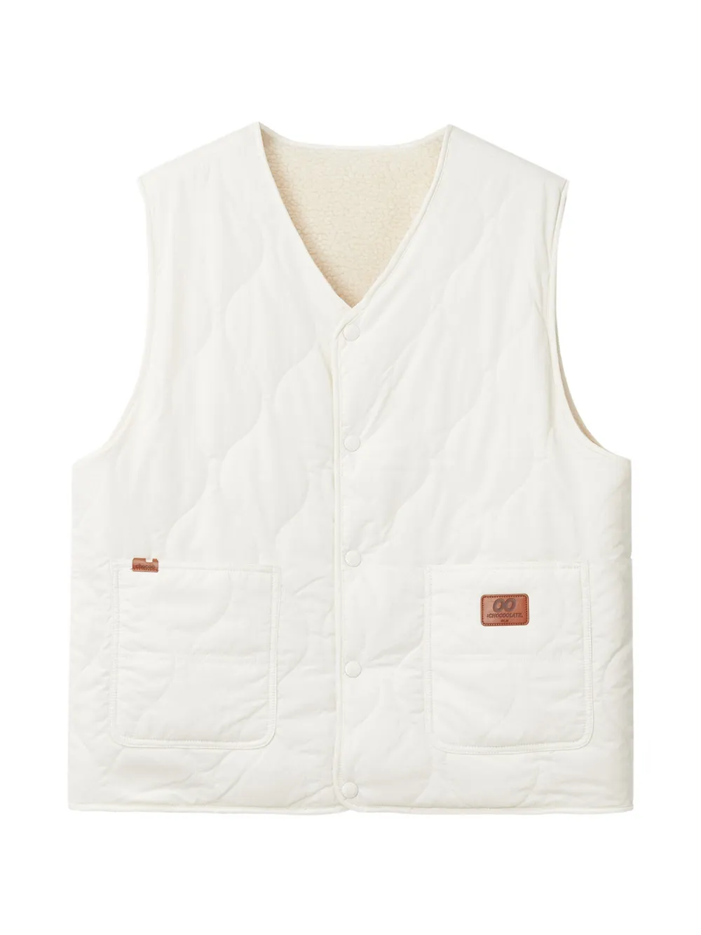 CHOCOOLATE quilted reversible gilet - Nude