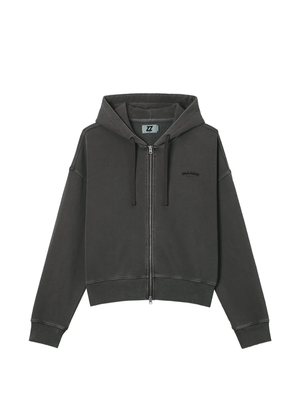 izzue logo-embroidered zip-up hoodie - Gris izzue logo-embroidered zip-up hoodie - Gris