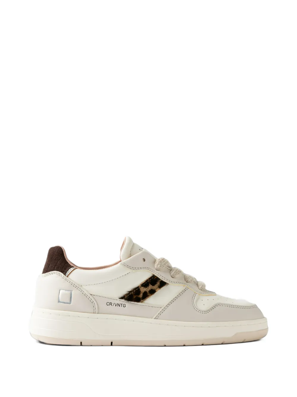 D.A.T.E. Court 2.0 leopard-print panelled sneakers - Nude