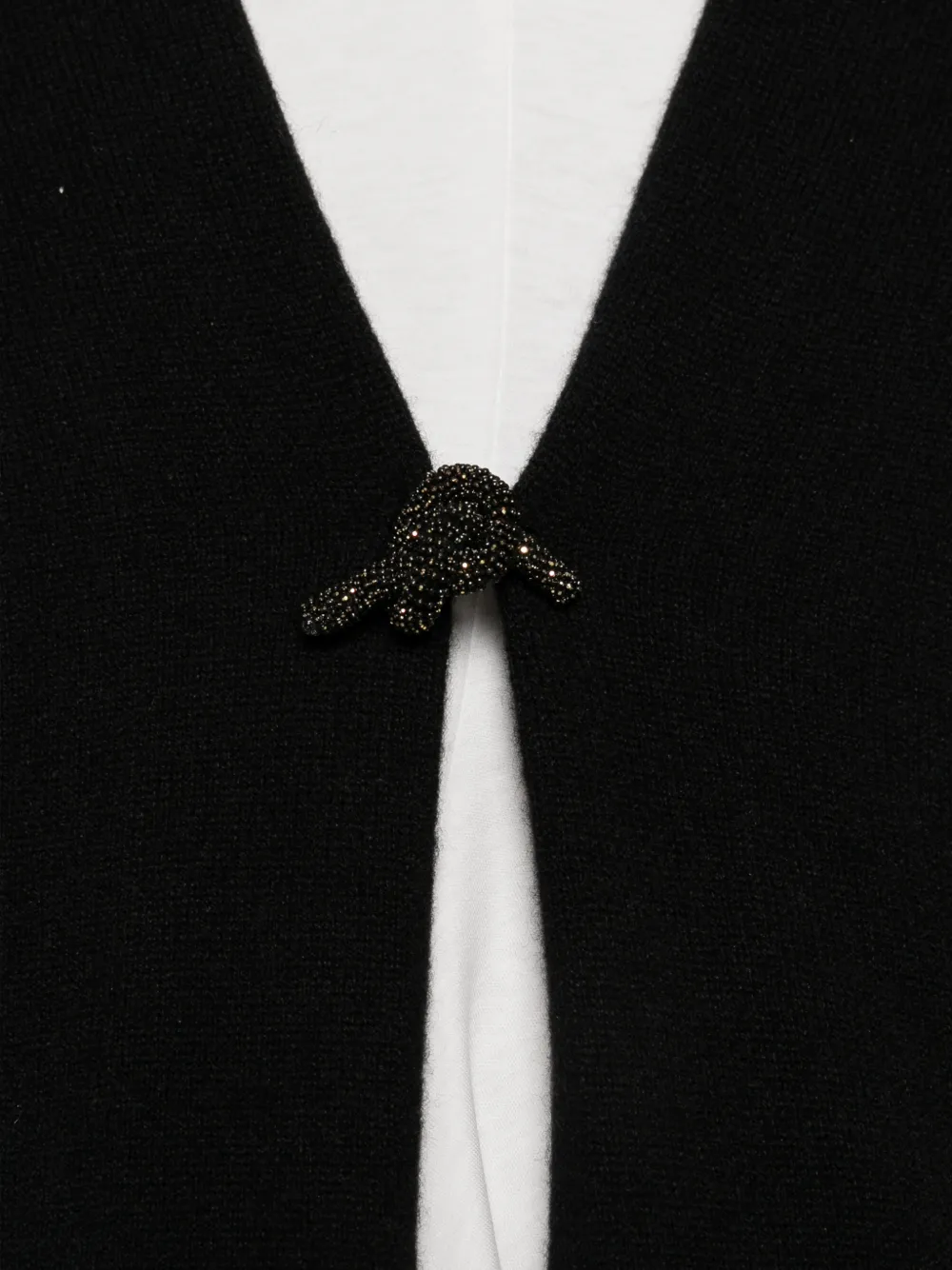 Fabiana Filippi embellished shawl-collar cardigan Zwart