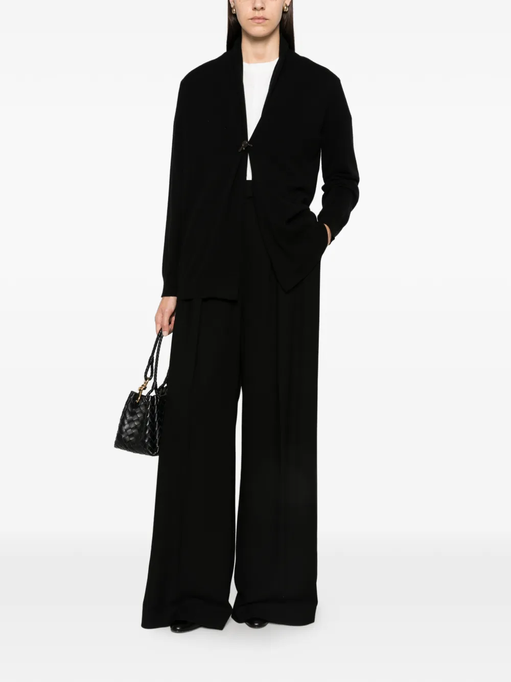 Fabiana Filippi embellished shawl-collar cardigan Zwart