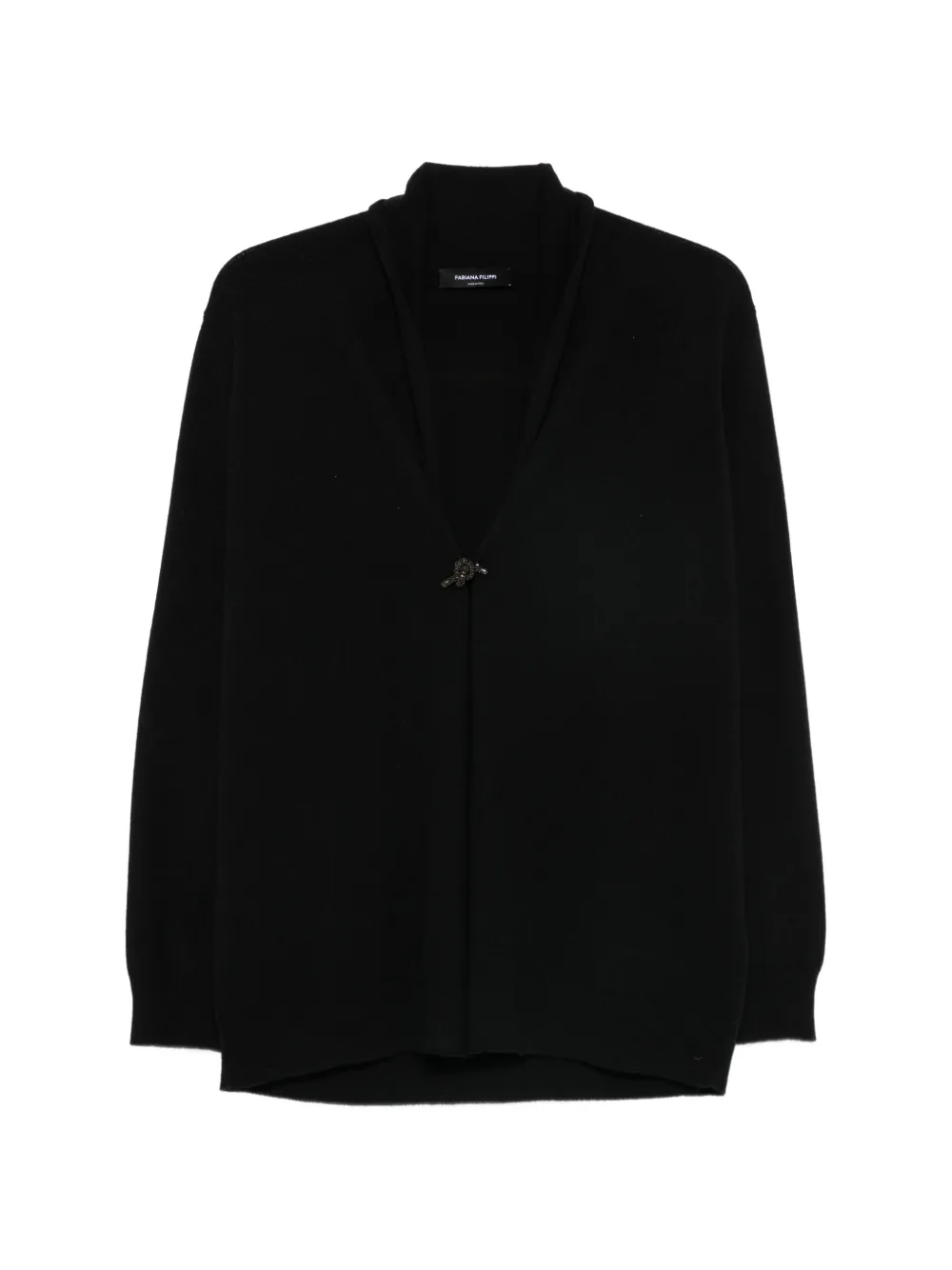 Fabiana Filippi embellished shawl-collar cardigan - Nero