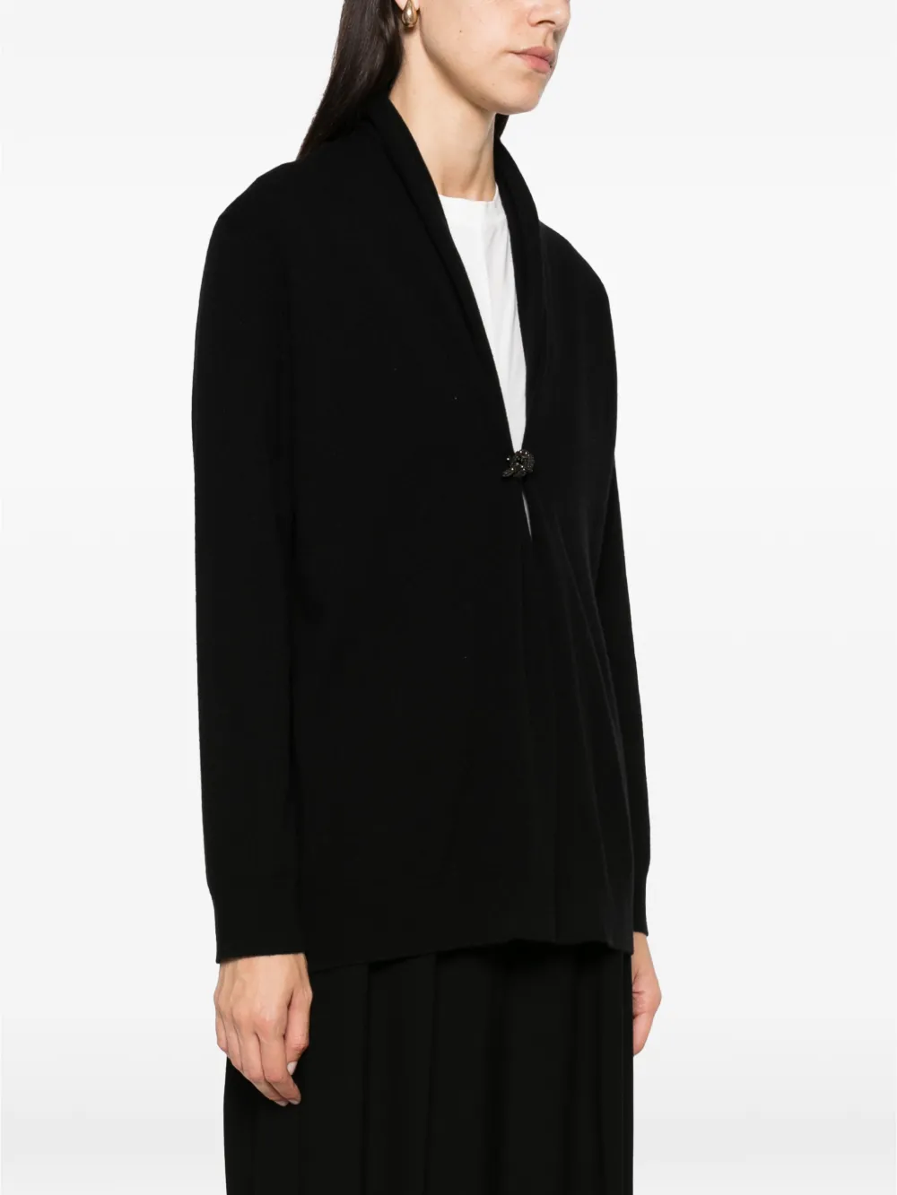 Fabiana Filippi embellished shawl-collar cardigan Zwart