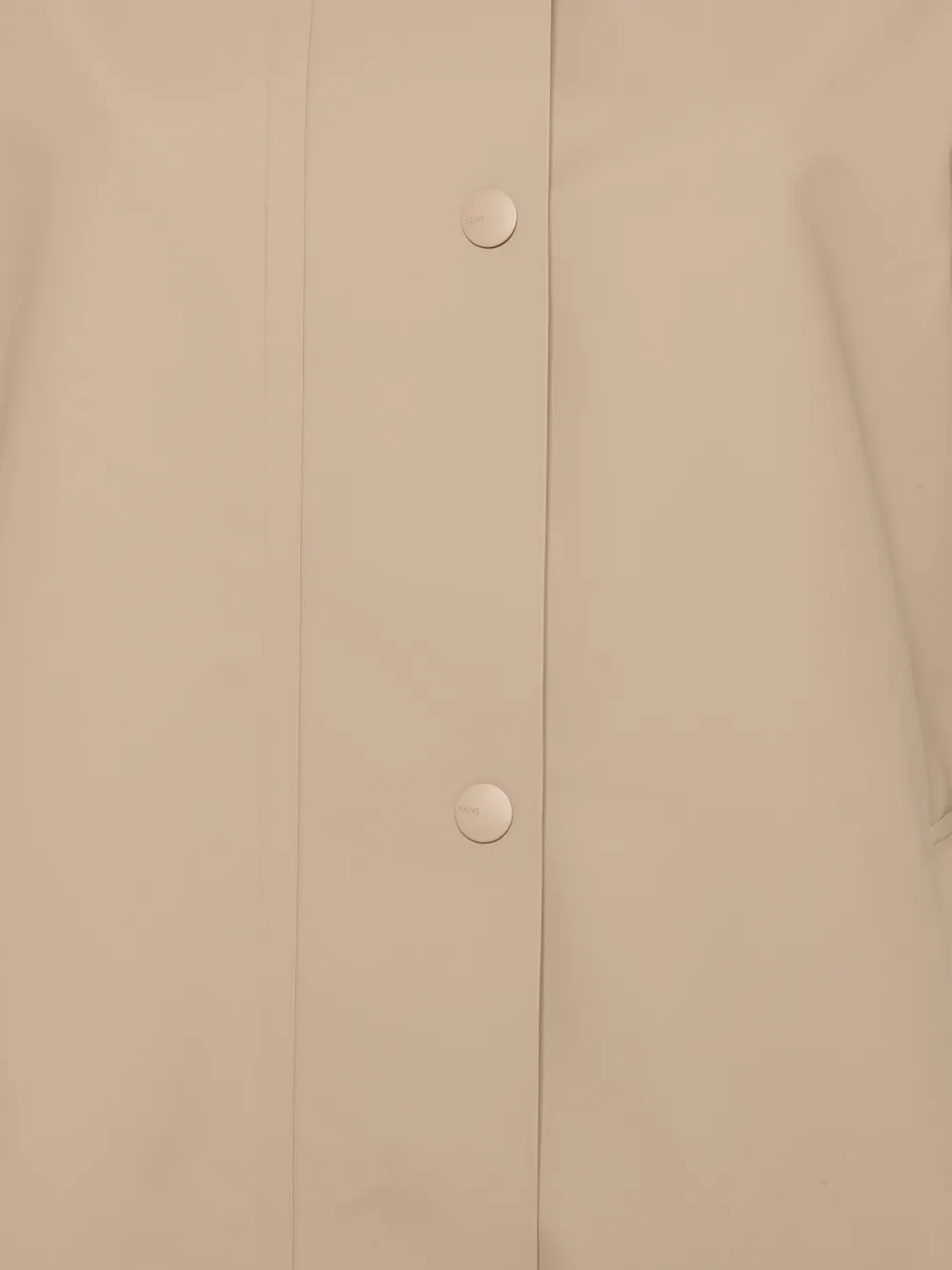 Rains Jas met capuchon en ceintuur Beige