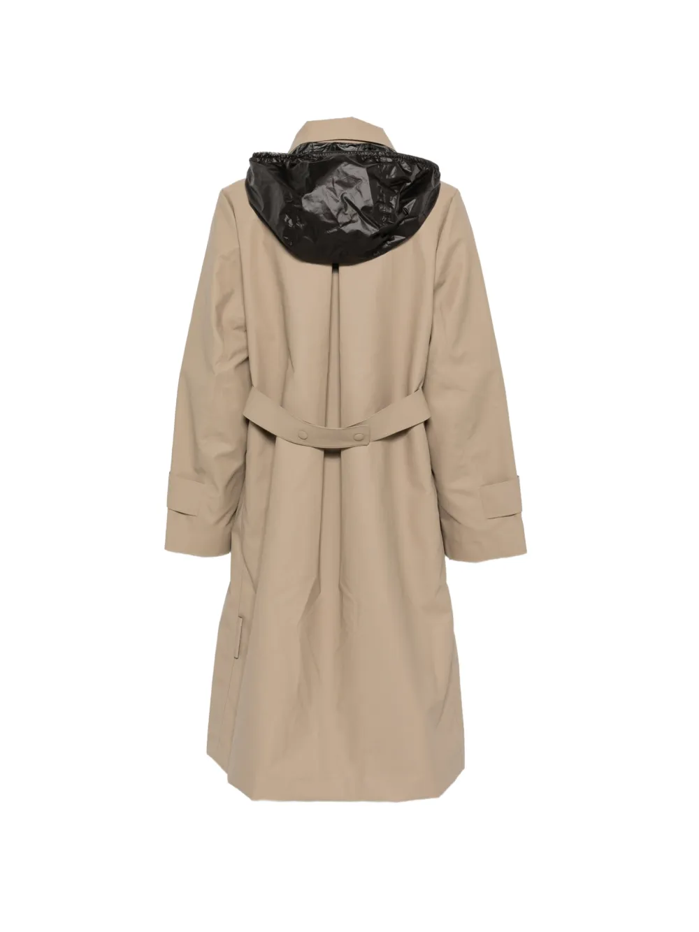 Rains Jas met capuchon en ceintuur Beige