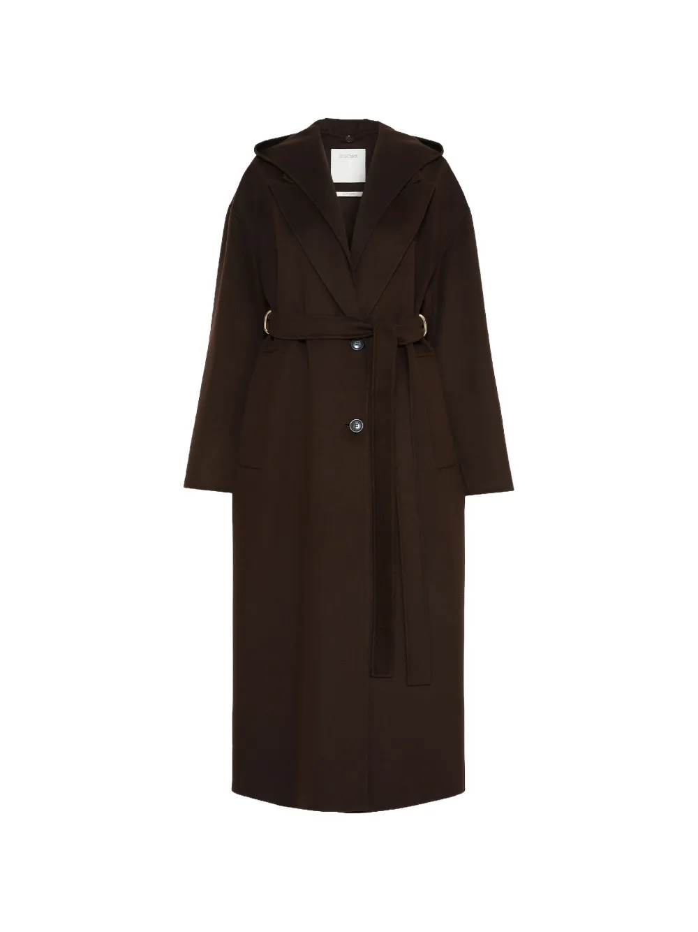 Sportmax hooded belted coat - Brown