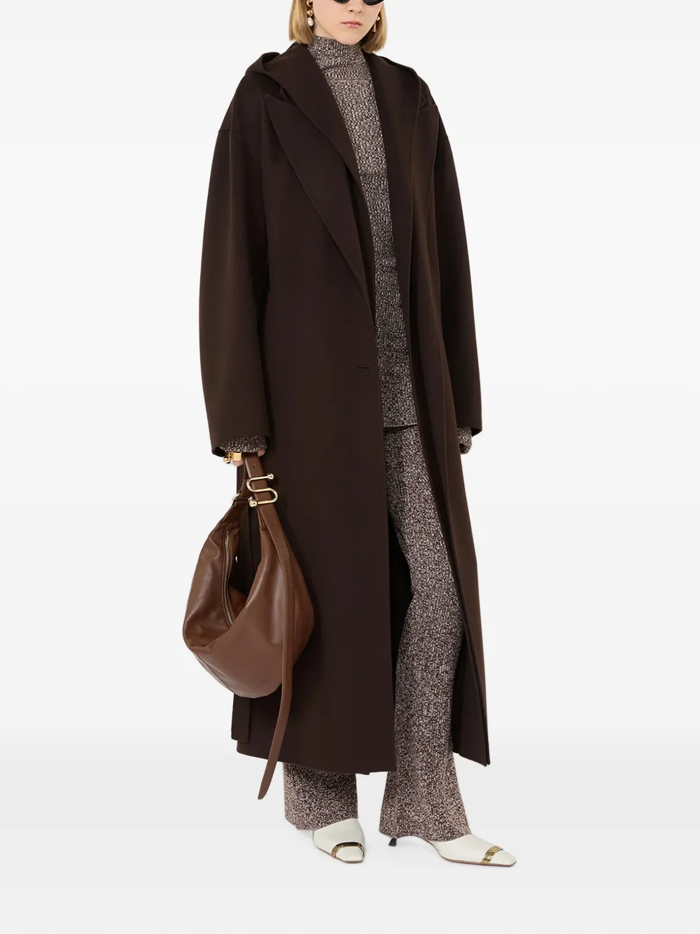 Sportmax Mantel met ceintuur Bruin