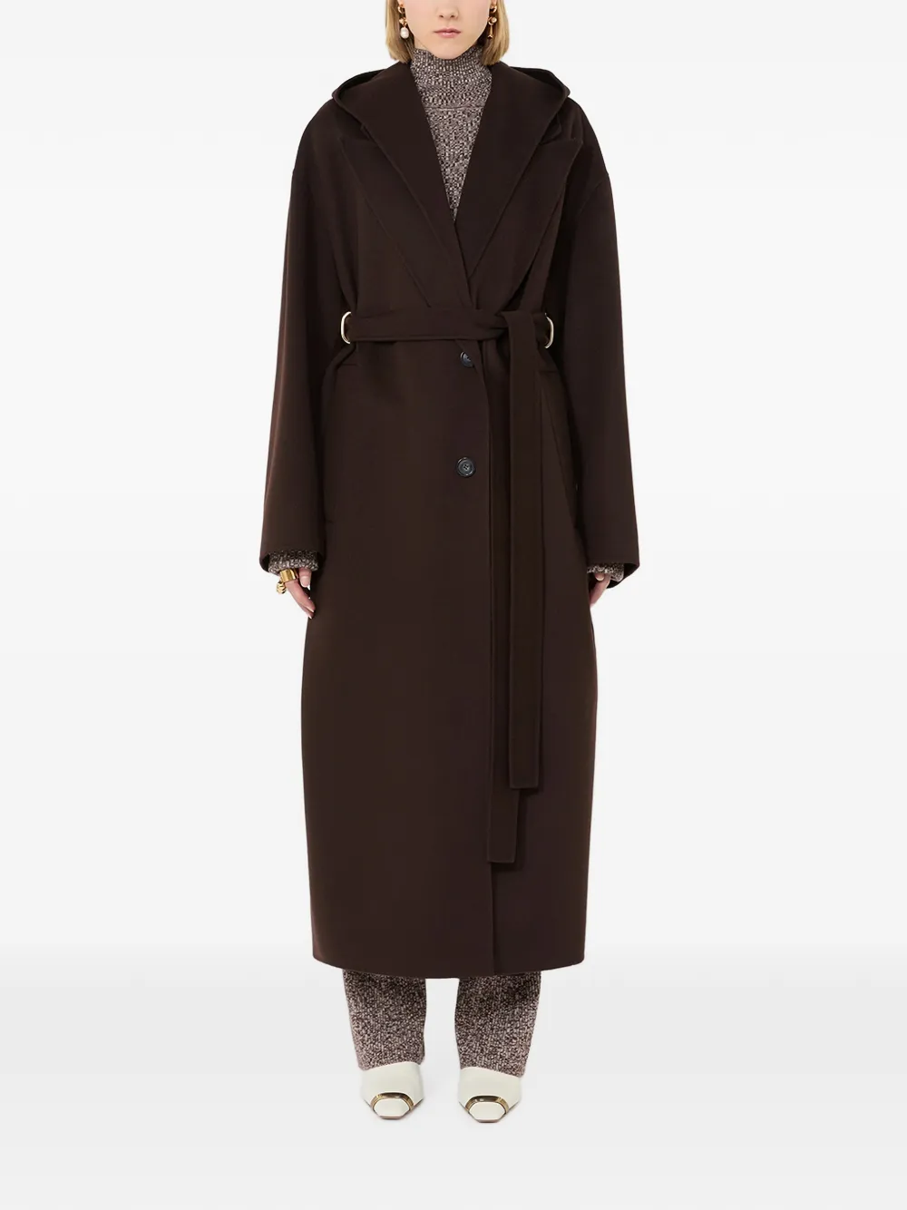 Sportmax Mantel met ceintuur Bruin