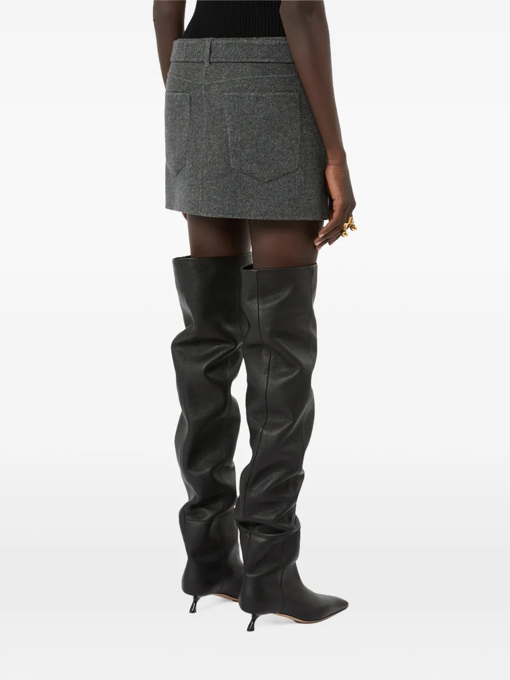 Sportmax belted-waist mini skirt Grijs