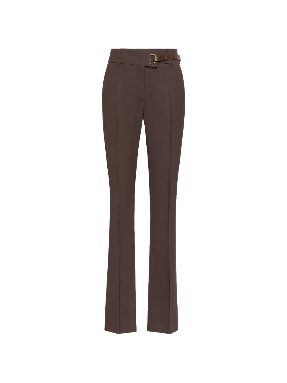 Sportmax Geplooide broek met ceintuur Bruin